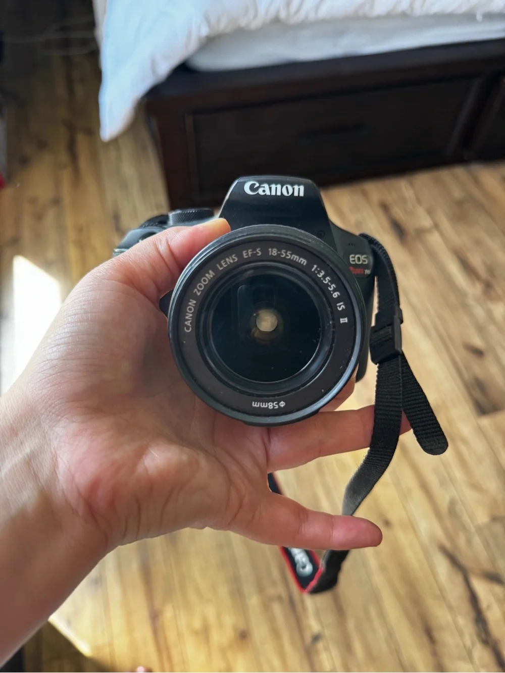 Canon Black DSLR with 18-55mm Zoom Lens